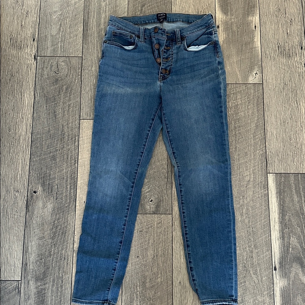 J Crew 9” high rise skinny jeans